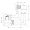 World Wide Fittings Flareless Compression to Female Compression Swivel 90 Deg. Elbow 7506X06X06 - alternate 2